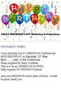 SALLY BRENNAN’S 80th Birthday Celebration
